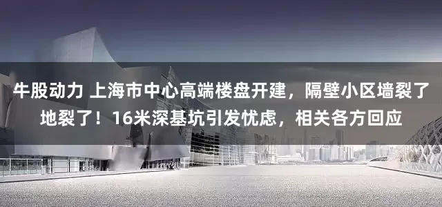 牛股动力 上海市中心高端楼盘开建，隔壁小区墙裂了地裂了！16米深基坑引发忧虑，相关各方回应